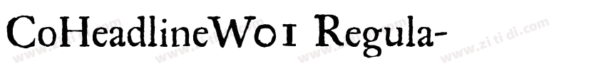 CoHeadlineW01 Regula字体转换 CoHeadlineW01 Regula字体转换